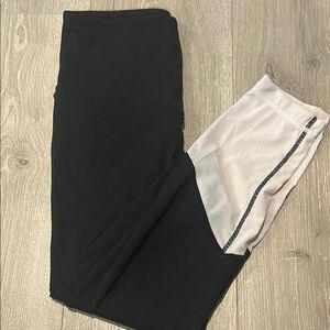 Zella 7/8ths Black and White Leggings